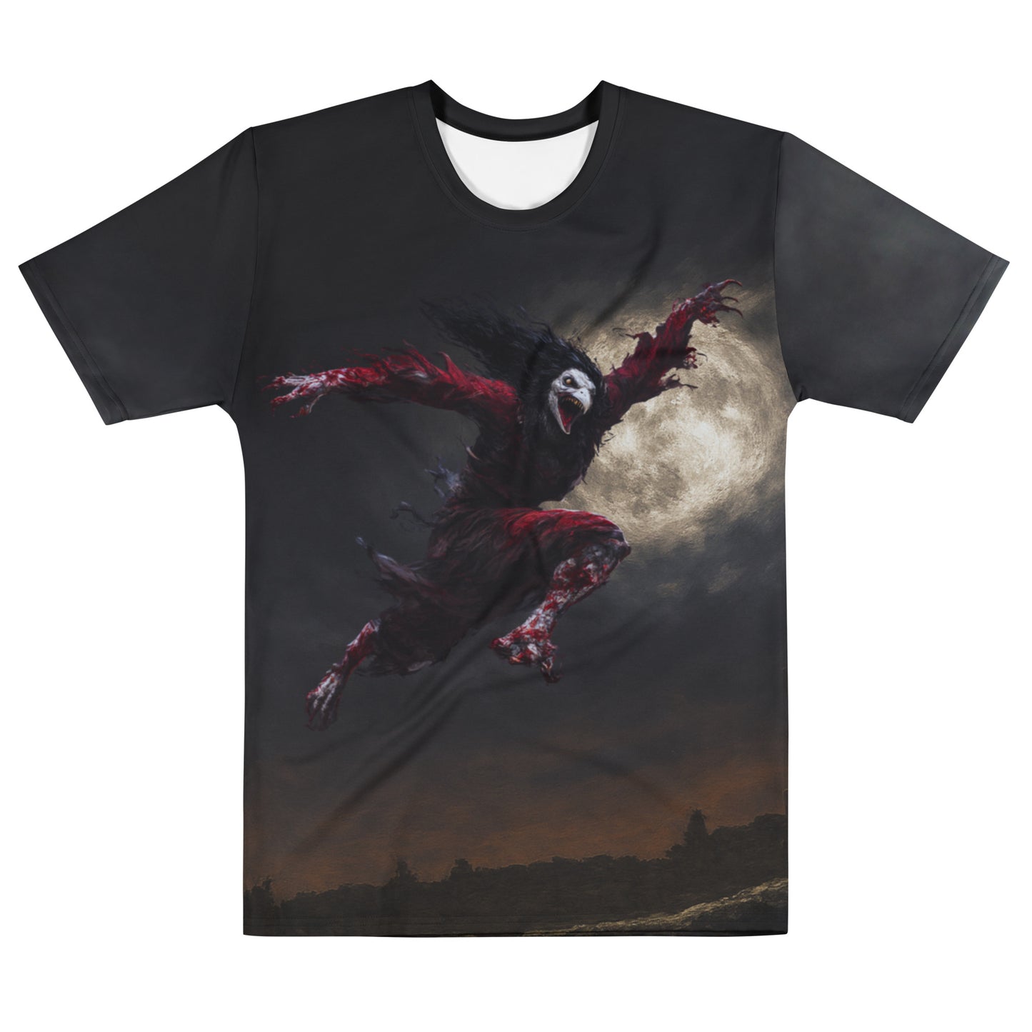 Strzyga Slavic Creature T-Shirt – Men’s All-Over Print Mythology Tee with Bestiary Back Design