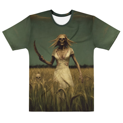 Południca Slavic Spirit T-Shirt – Men’s All-Over Print Mythology Tee with Bestiary Back Design