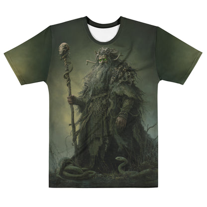 Weles Slavic God T-Shirt – Men’s All-Over Print Mythology Tee with Bestiary Back Design